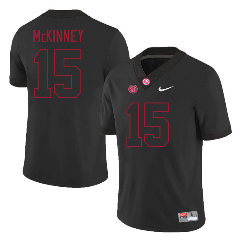 #15 Xavier McKinney Alabama Crimson Tide Jerseys Football Stitched-Black